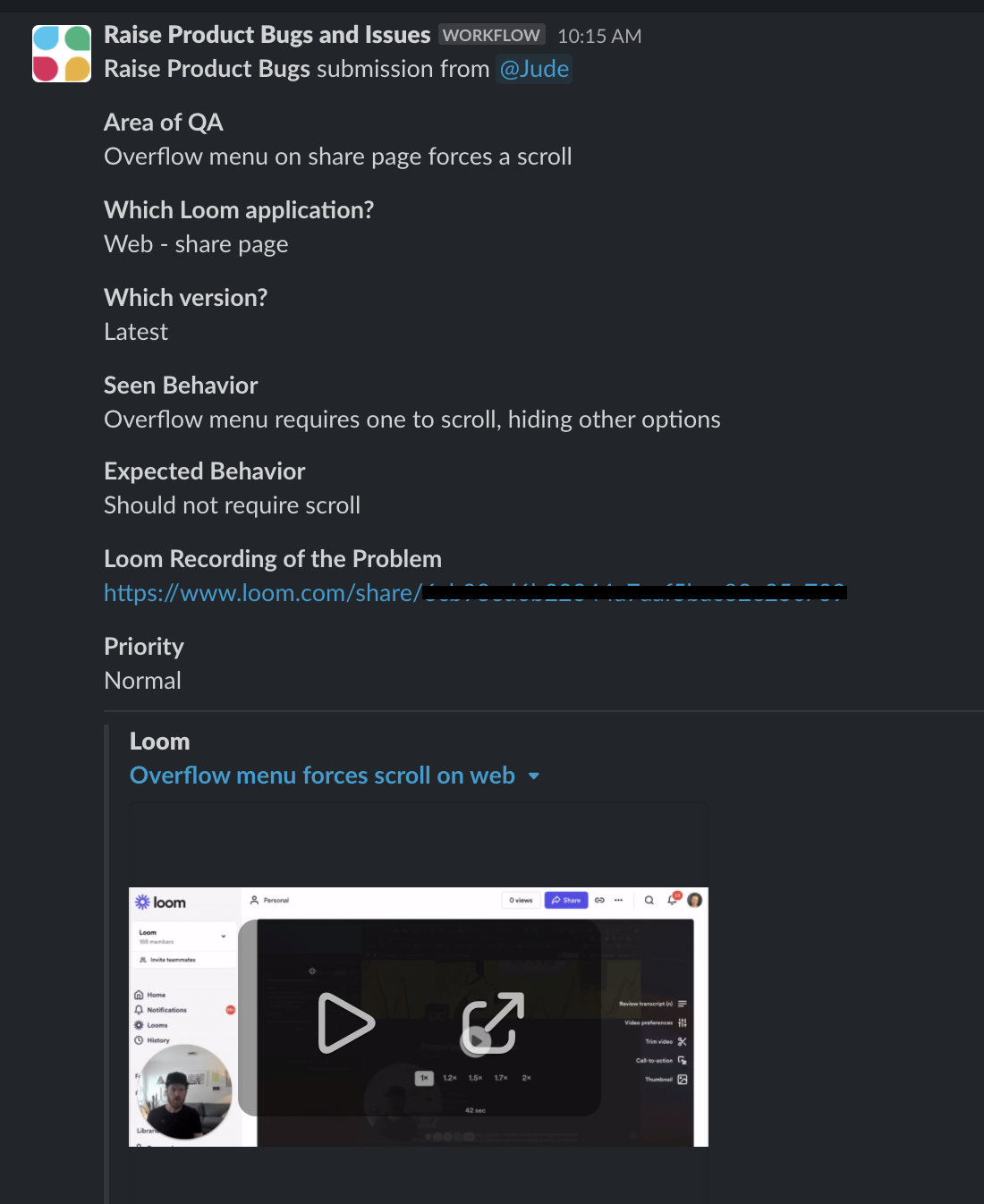 Slack Integration Example
